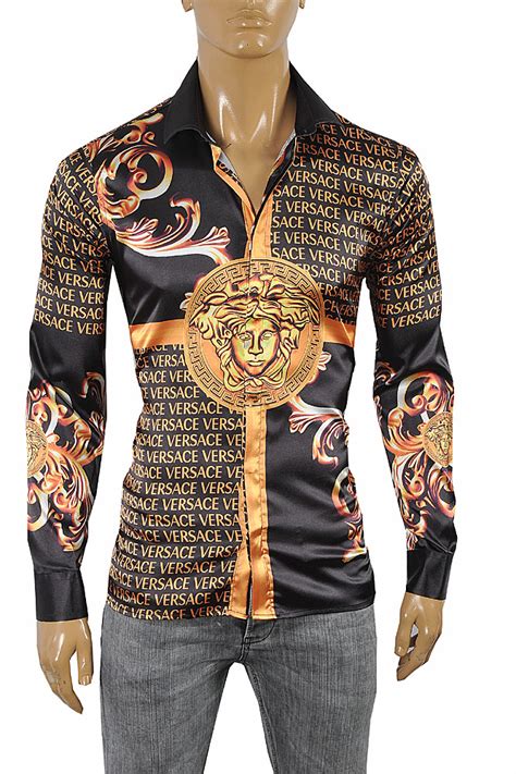 mens versace dress shirt|versace collection men shirt.